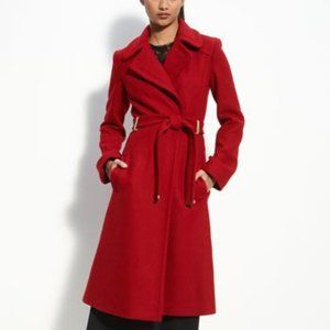 Wool Trench Coat Red DVF "Mikhaila"